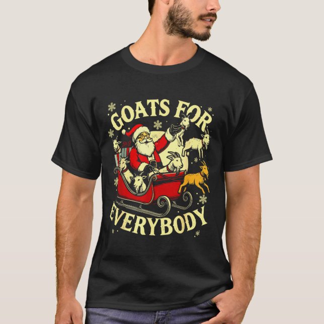 Camiseta Goats For Everybody Santa Funny Christmas Goat Mom (Frente)