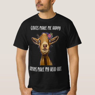 Camiseta goats make me happy |goat lover