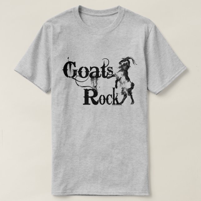 Camiseta GOATS ROCK | por TotallyGoatally™ (Frente do Design)