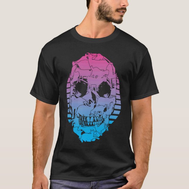 Camiseta goats Vaporwave Aesthetic (Frente)