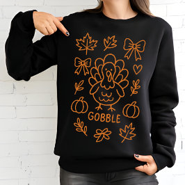 Camiseta Gobble Doodle da Turquia | Ação de Graças Whimsica