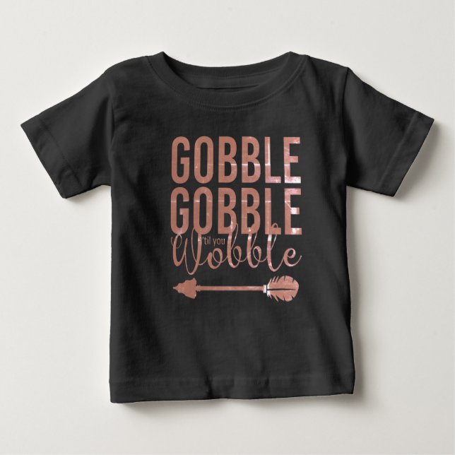 Camiseta Gobble Gobble Cute Baby's 1rua (Frente)