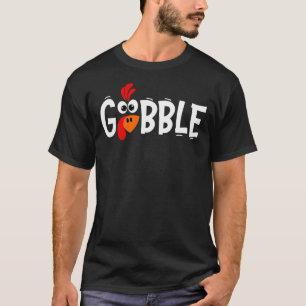 Camiseta Gobble Gobble Gobble Turco Peregrindo Meninos Do Q
