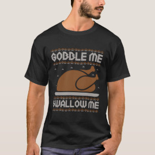 Camiseta Gobble Me Engole Dia de Ação de Graças na Turquia 