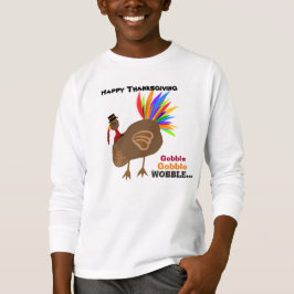 Camiseta Gobble Wobble Wobble - Ação de Graças à Turquia