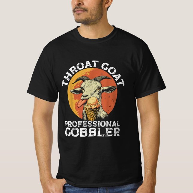 Camiseta Gobblo profissional da garganta Humor engraçado (Frente)