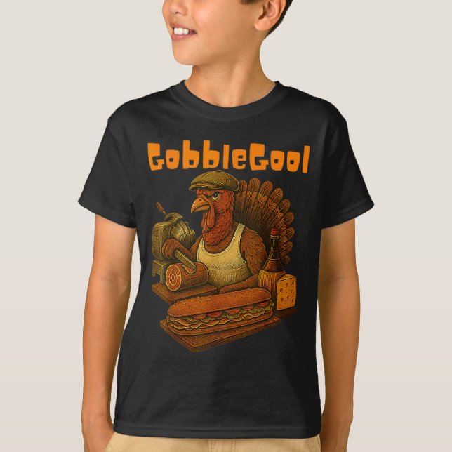 Camiseta Gobbol Turkey Day Thanksgiving Funny Gobble Thankf (Frente)
