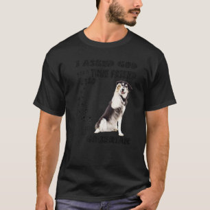 Camiseta Goberian Dizendo Impressão de Mamãe e Papai, Cacho