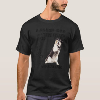 Camiseta Goberian Dizendo Impressão de Mamãe e Papai, Cacho