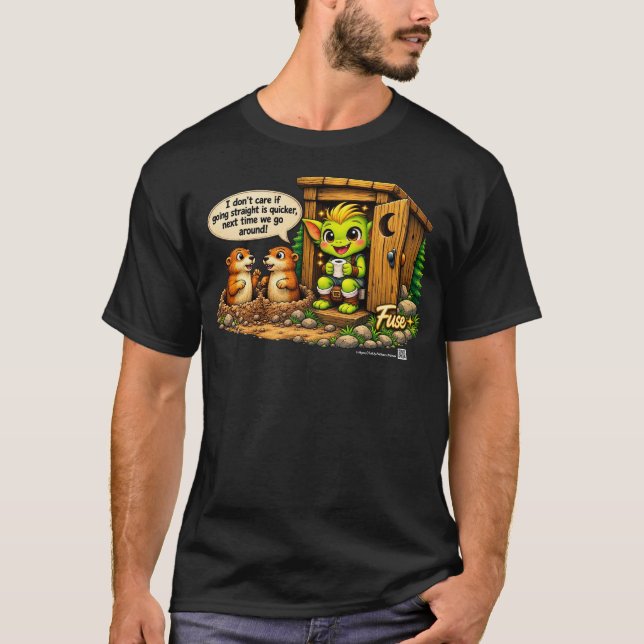 Camiseta Goblinantics ™ Desvio de Cão da Pradaria c/ Fusíve (Frente)