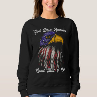 Camiseta God Bless America Land That I Love Us Flag  4th Of