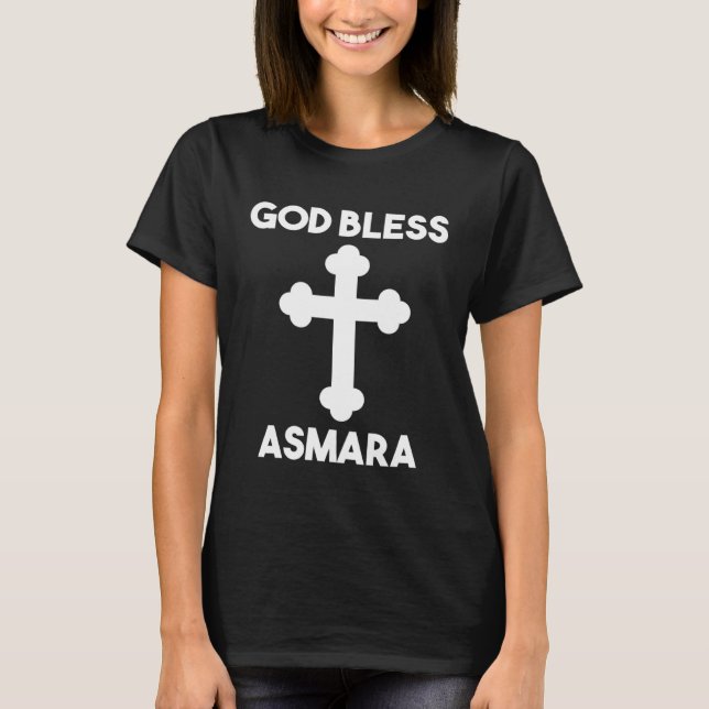 Camiseta God Bless Asmara Habesha Eritrea  Idea (Frente)