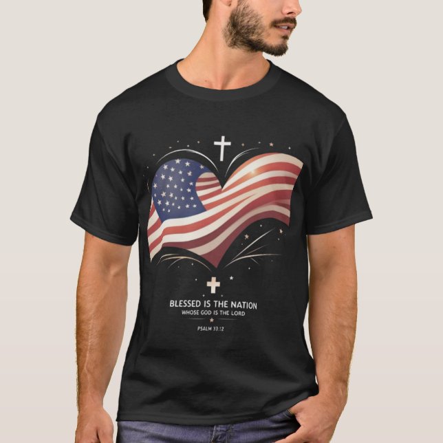 Camiseta God & Country – 4th of July Christian Art (Frente)