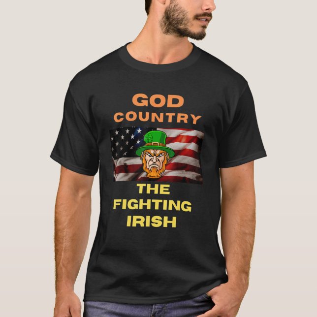 Camiseta God Country The Fighting Irish (Frente)