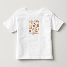 Camiseta God é Fiel em Todas as Estações Cute Fall Toddler