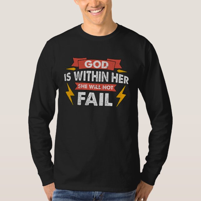 Camiseta God Is Within Her Amatuer Radio Operator Antenna H (Frente)