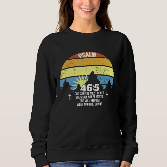 Camiseta God Is Within Her She Will Not Fall Psalm 465 Chri (Frente)