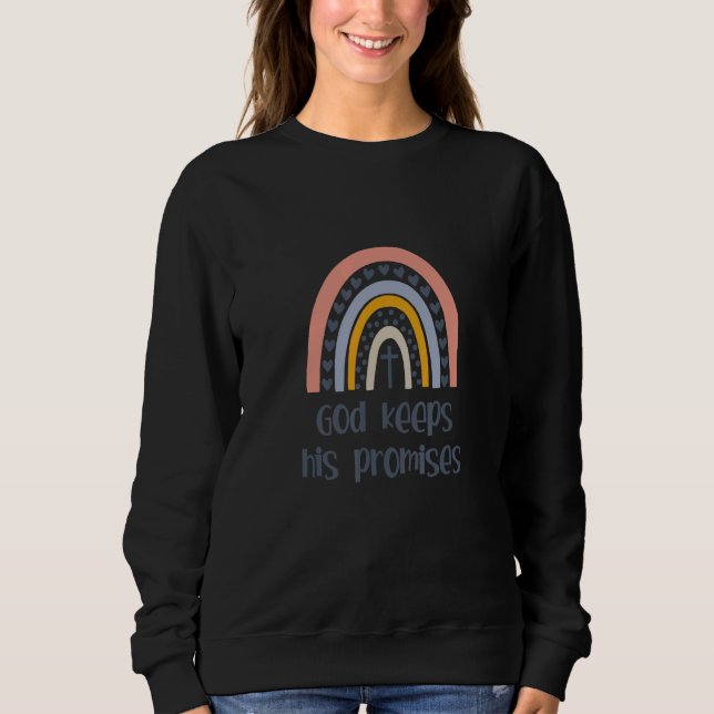 Camiseta God keeps his promises God Rainbow Christian Rainb (Frente)
