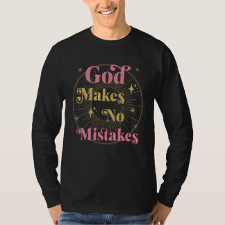 Camiseta God Makes No Mistakes Religious Vintage Text Desig