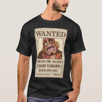 Camiseta God Usopp Wanted Poster 1