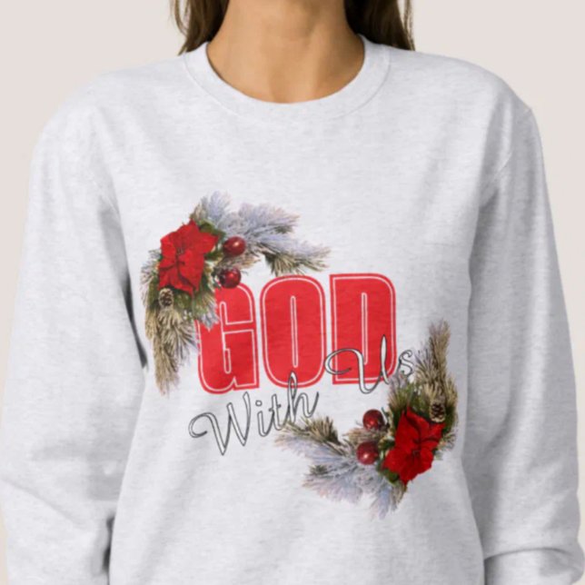 Camiseta God With Us Christmas Swag (Criador carregado)