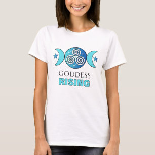 Camiseta Goddess Rising Azul Teal e Oceano Azul