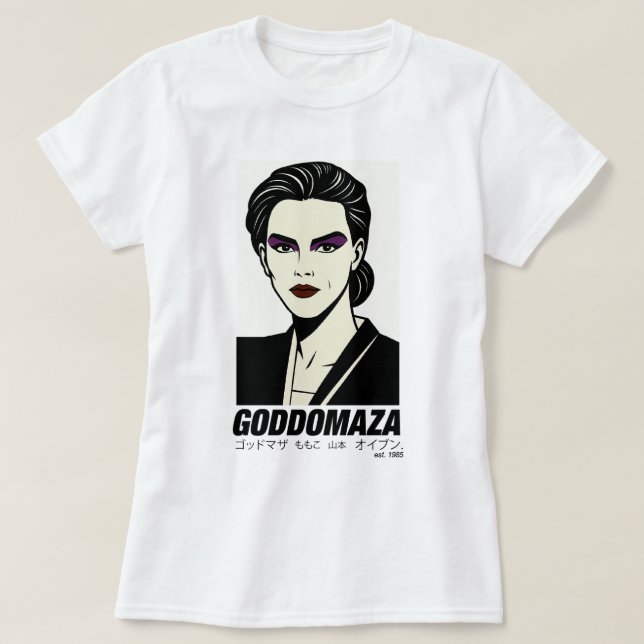 CAMISETA GODDOMAZA EST. 1985 MULHERES TONELADAS (Frente do Design)