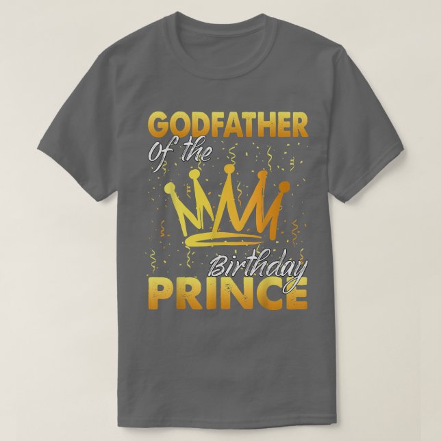 Camiseta Godfather of the Birthday Prince Boys Son Birthday (Frente do Design)