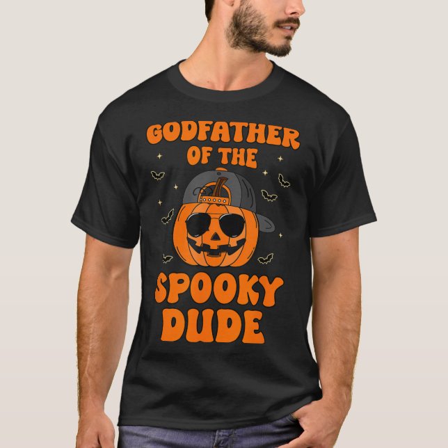 Camiseta Godfather Of The Soky Dude Halloween Pumpkin Bday  (Frente)