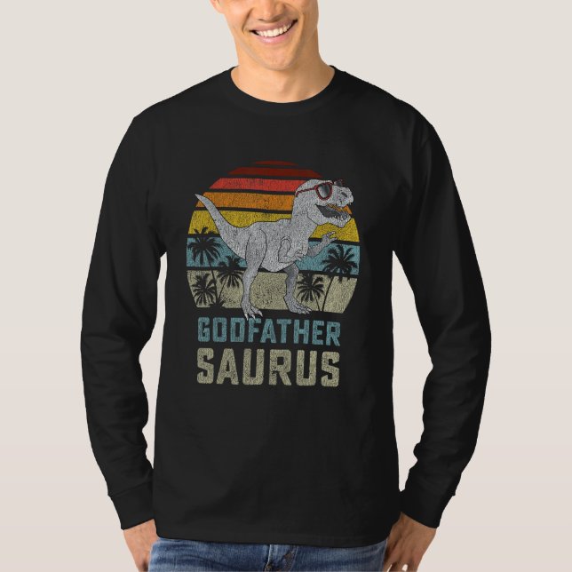 Camiseta Godfathersaurus T Rex Dinosaur Goddad Saurus Fa (Frente)