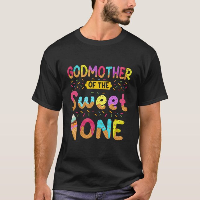 Camiseta Godmother Of The Sweet One 1St Ice Cream Py (Frente)