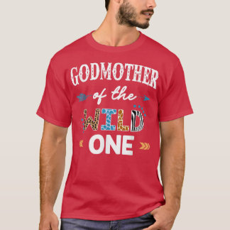 Camiseta Godmother the wild one girl birthday matching fami