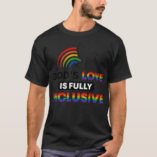Camiseta Gods Love é totalmente inclusivo LGBTQ Ally Orgul