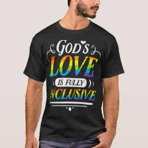 Camiseta Gods Love É Totalmente Inclusivo Orgulho gay Rainb