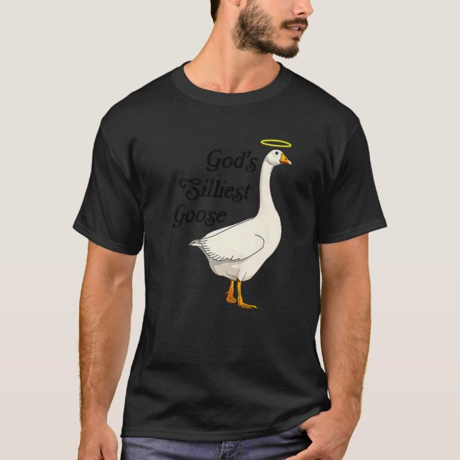 Camiseta God's Silliest Goose Funny Duck Lovers Premium_2 (Frente)