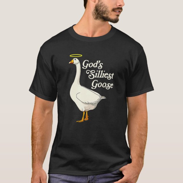 Camiseta God's Silliest Goose Funny Duck Lovers Premium_6 (Frente)