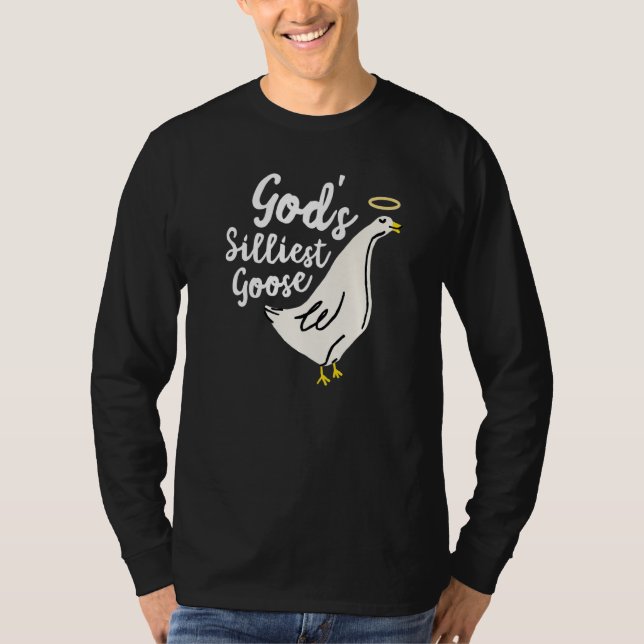 Camiseta God's Silliest Goose Funny Goose Meme Premium (Frente)