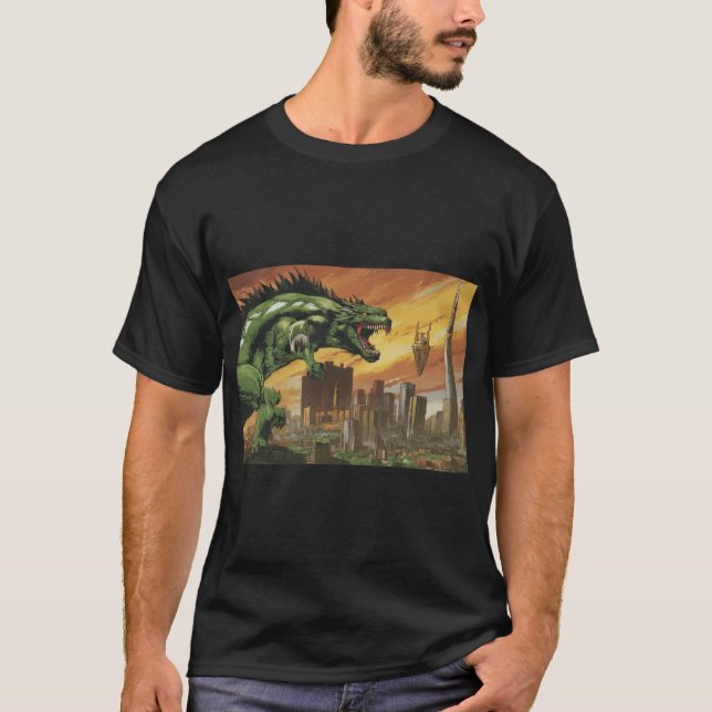 Camiseta Godzilla como o Monstro do Kaiju (Frente)