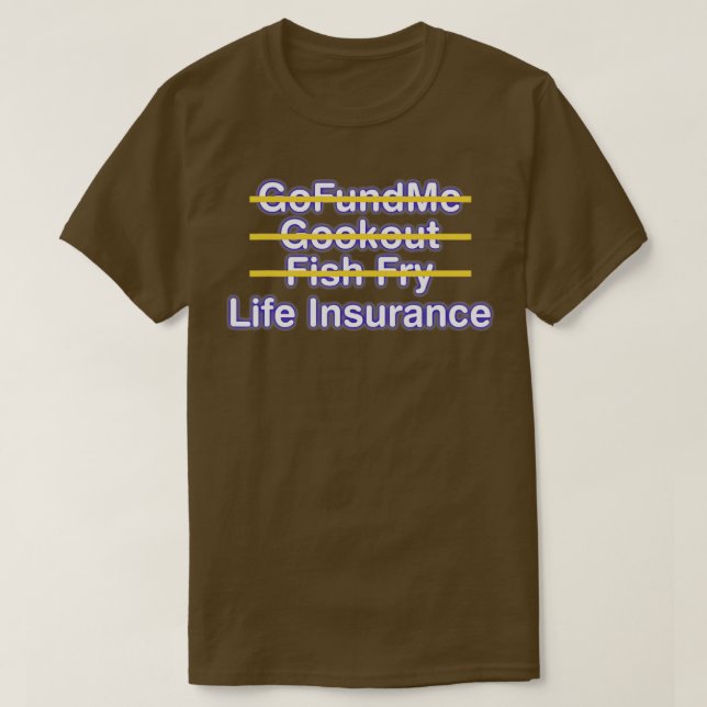Camiseta Gofundme Cookout Fish Frente Seguros de Vida Black (Frente do Design)