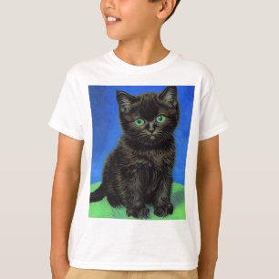 Camiseta Gogh Style Black Kitten