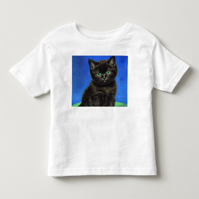 Camiseta Gogh Style Black Kitten (Frente)