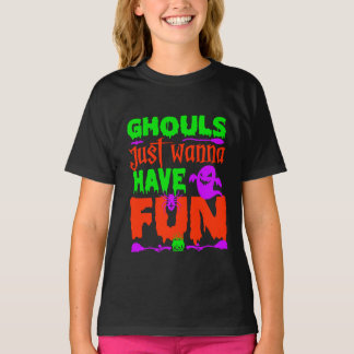 Camiseta Góias Divertidos de Halloween Querem se Divertir