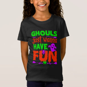 Camiseta Góias engraçados de Halloween só querem se diverti