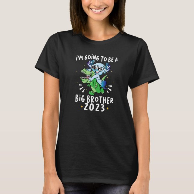 Camiseta Going To be Big Brother 2023 Axolotl Dinosaur Kids (Frente)