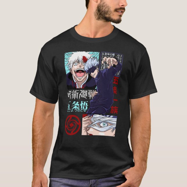 Camiseta Gojo Satoru – O Feiticeiro Mais Forte (Frente)