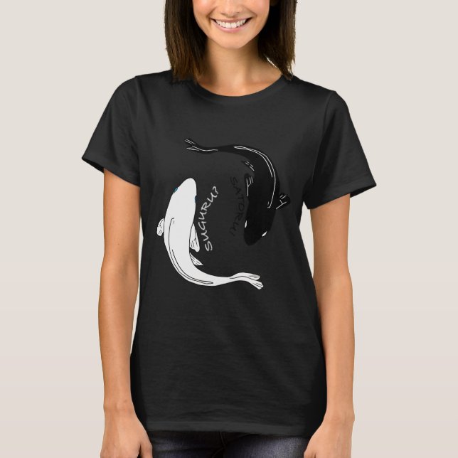 Camiseta Gojou Satoru e Getou Suguru Peixes Koi Oversized (Frente)