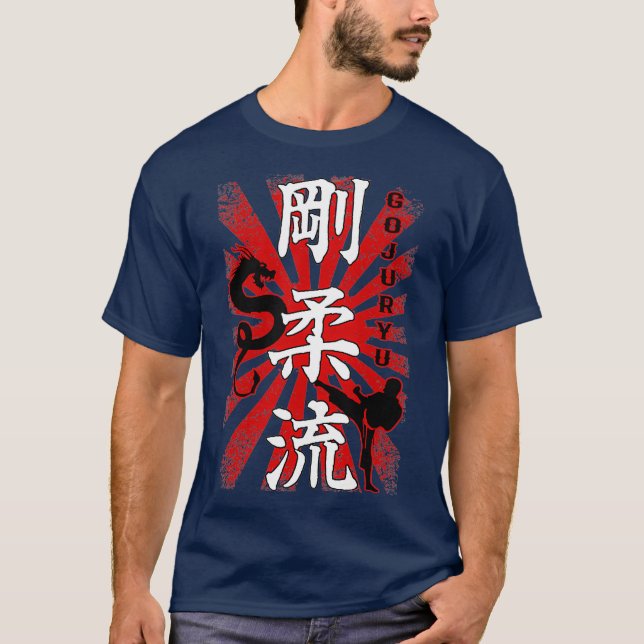 Camiseta Goju Ryu Dragon Fighter Karate Gift (Frente)