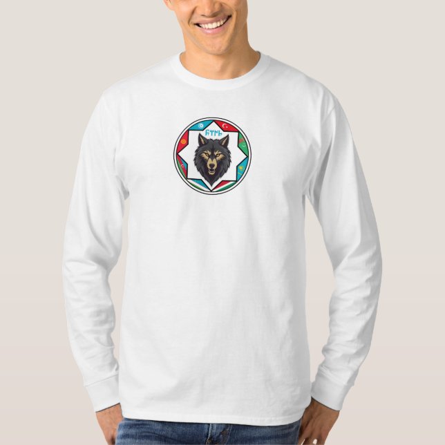 Camiseta Göktürk Türk Wolf Design shirt (Frente)