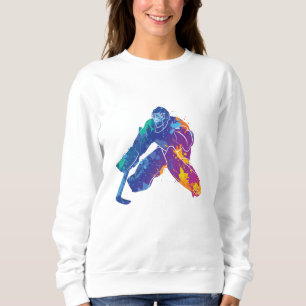 Camiseta Gol de Hóquei em Gelo Aquarela