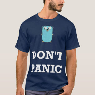 Camiseta Golang Gopher Programando Humor Não Pânico